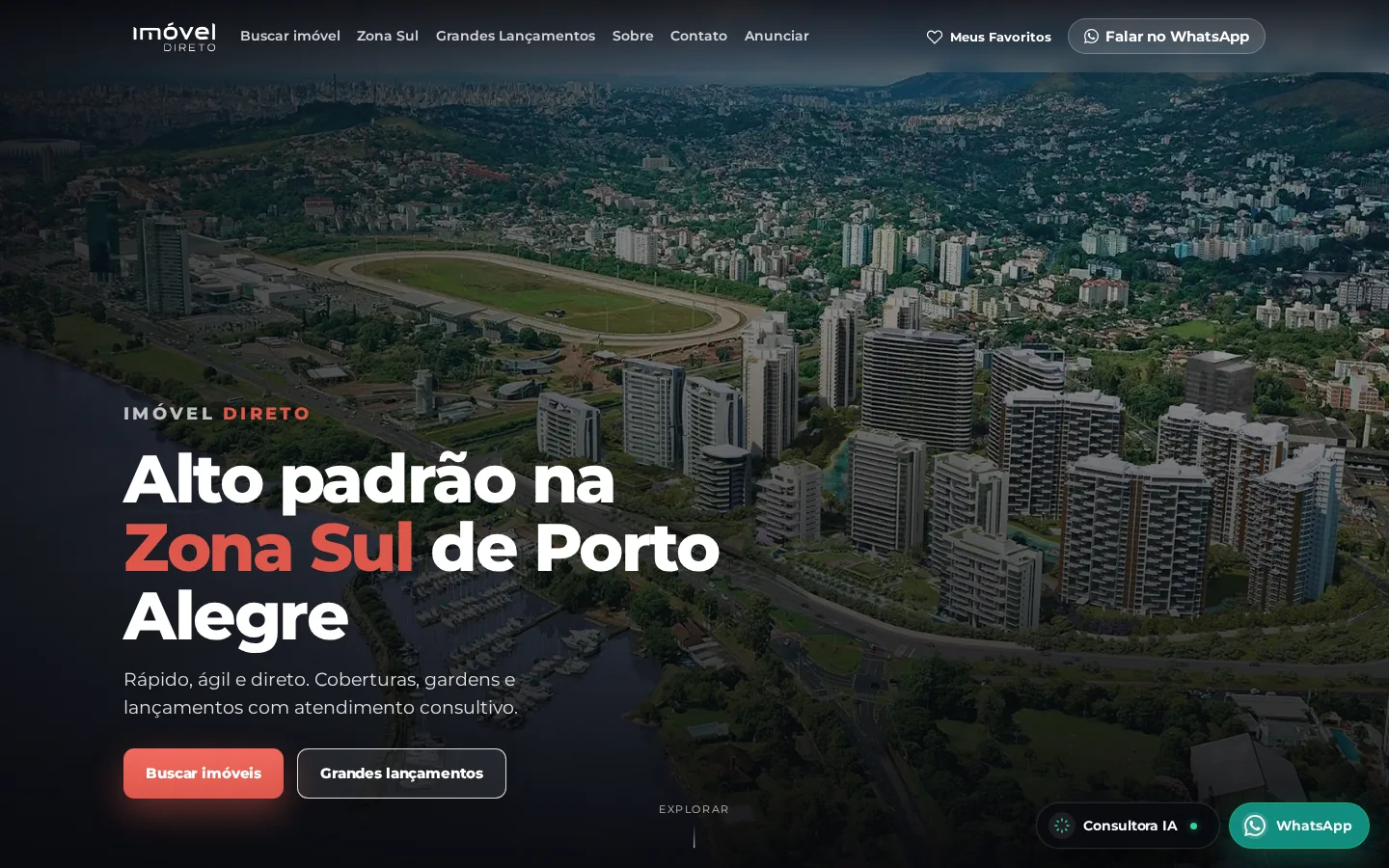 Site entregue: Imóvel Direto