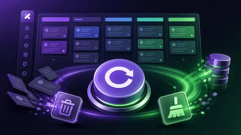 Titelbild: Kommo CRM Nullstellen: Kompletter Leitfaden zur Neustart Ihres Pipelines