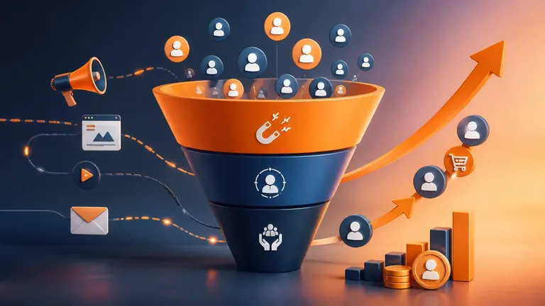 Titelbild: Verkaufsfunnel im digitalen Marketing: wie man von Grund auf strukturiert und skaliert