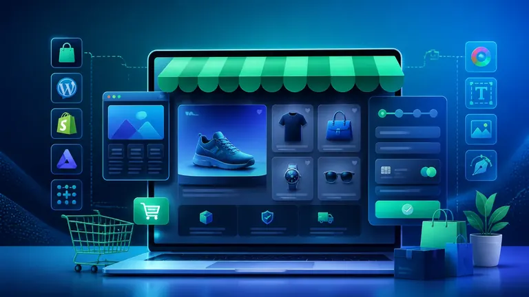 Titelbild: Erstellung von E-Commerce-Webseiten: Plattform, Kosten und Conversion