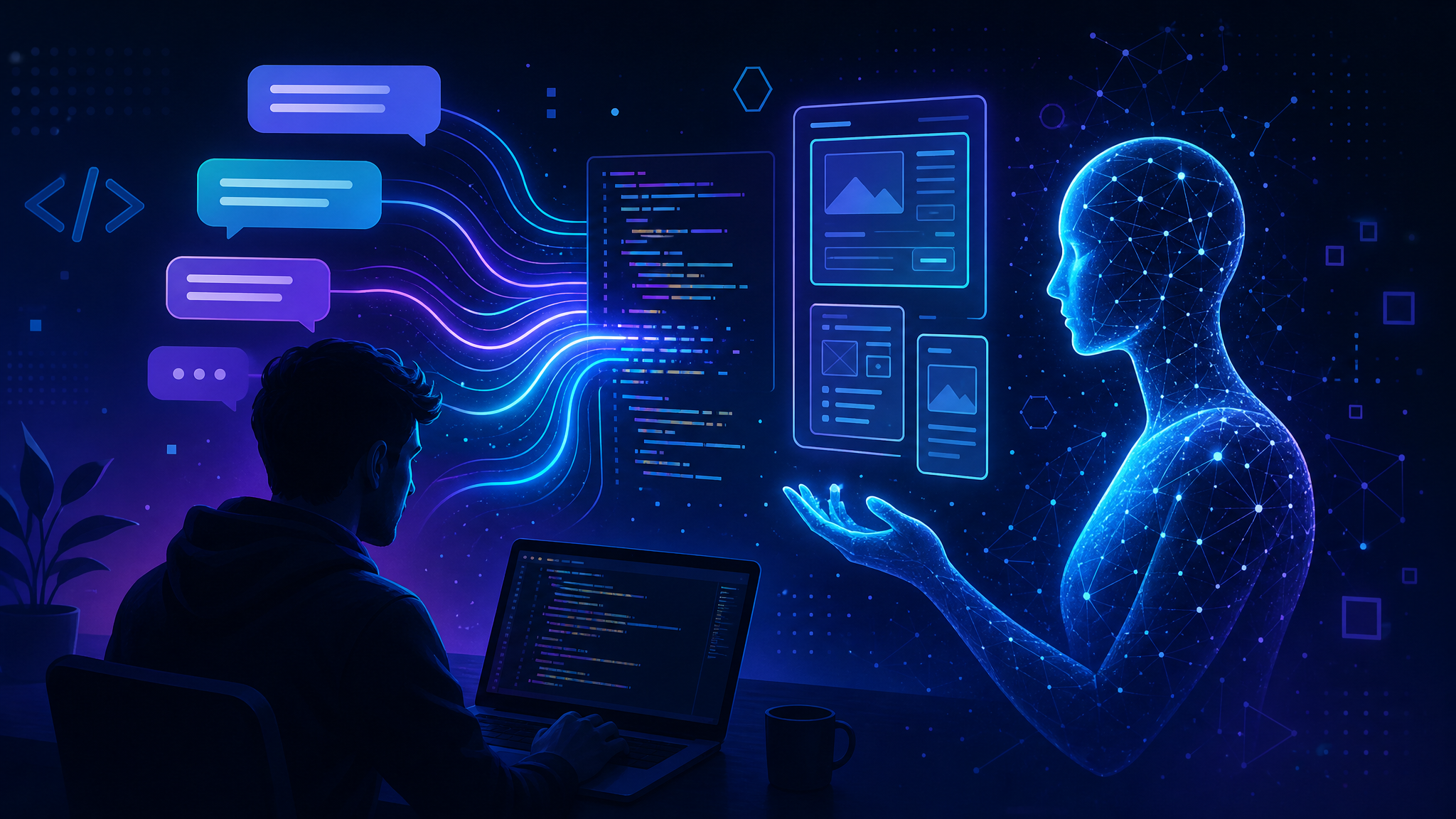 Was ist Vibecoding? Der vollständige Leitfaden zu Vibe Code 2026 Titelbild: Was ist Vibecoding? Der vollständige Leitfaden zu Vibe Code 2026